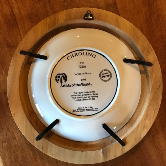 DeGrazia “Caroling” Framed Ceramic Plate 1993 DeGrazia Foundation - Picture 3 of 5